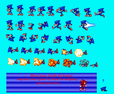The Spriters Resource - Full Sheet View - Metal Sonic Rebooted (Hack) -  Ending